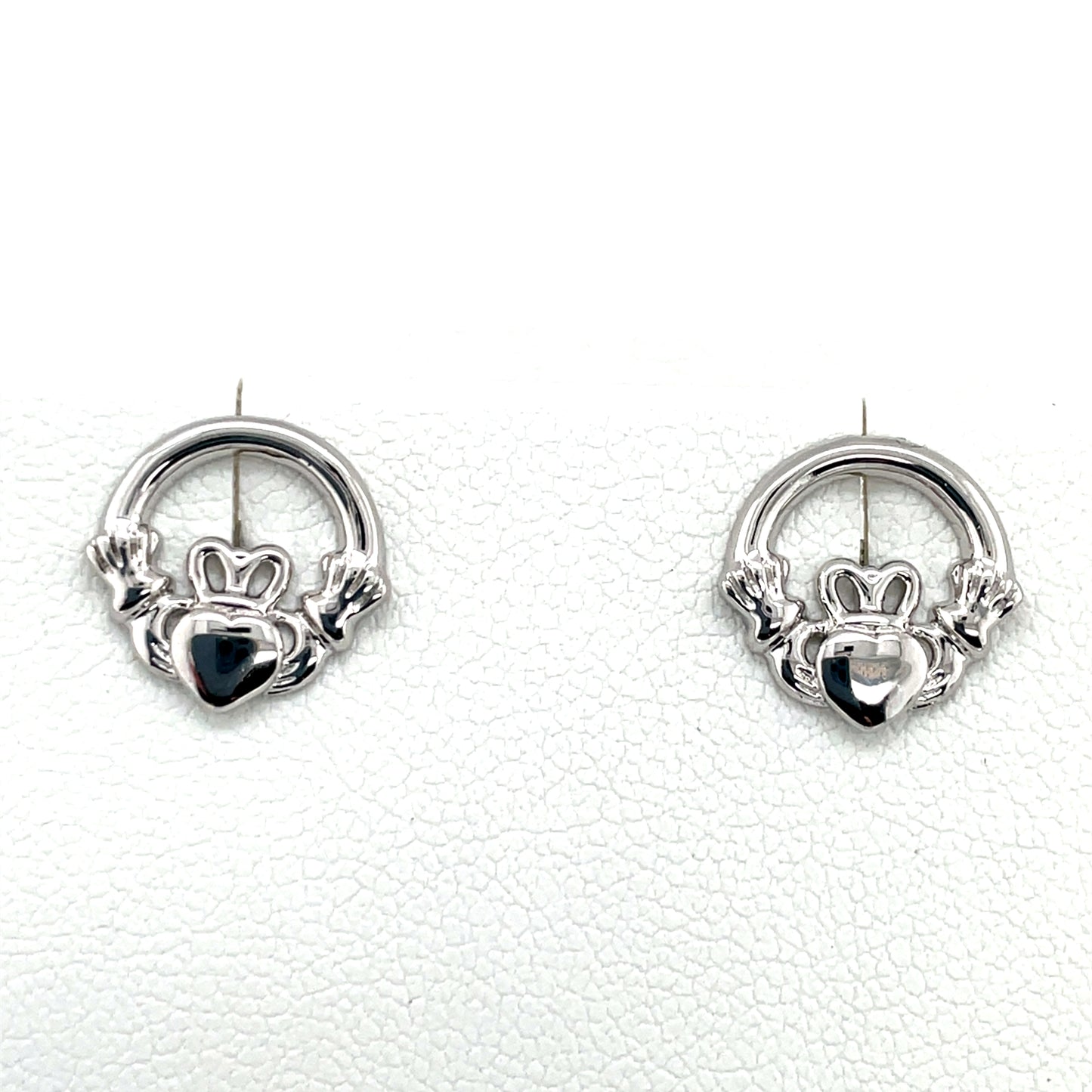 Silver Claddagh 12mm Stud Earrings SE323