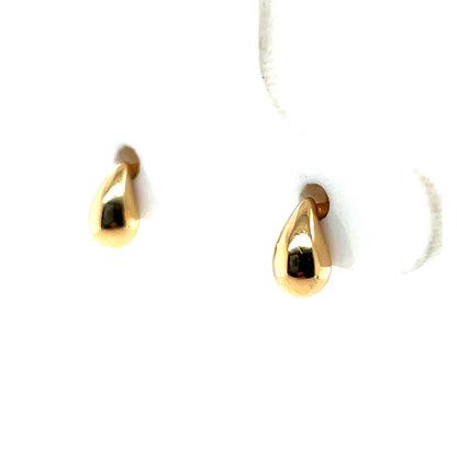 Silver Gold-plated Teardrop Stud Earrings SE759