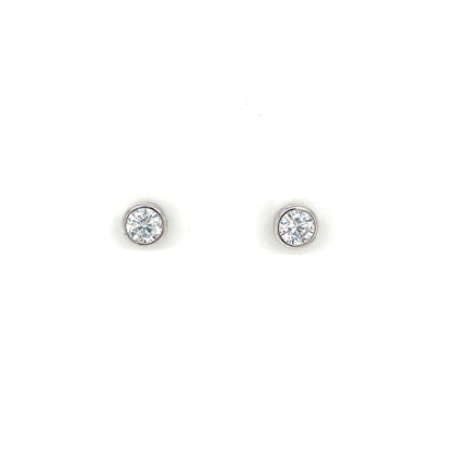 Sterling Silver 4mm CZ Stud Earrings SER115
