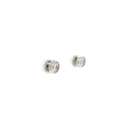 Sterling Silver 4mm CZ Stud Earrings SER115
