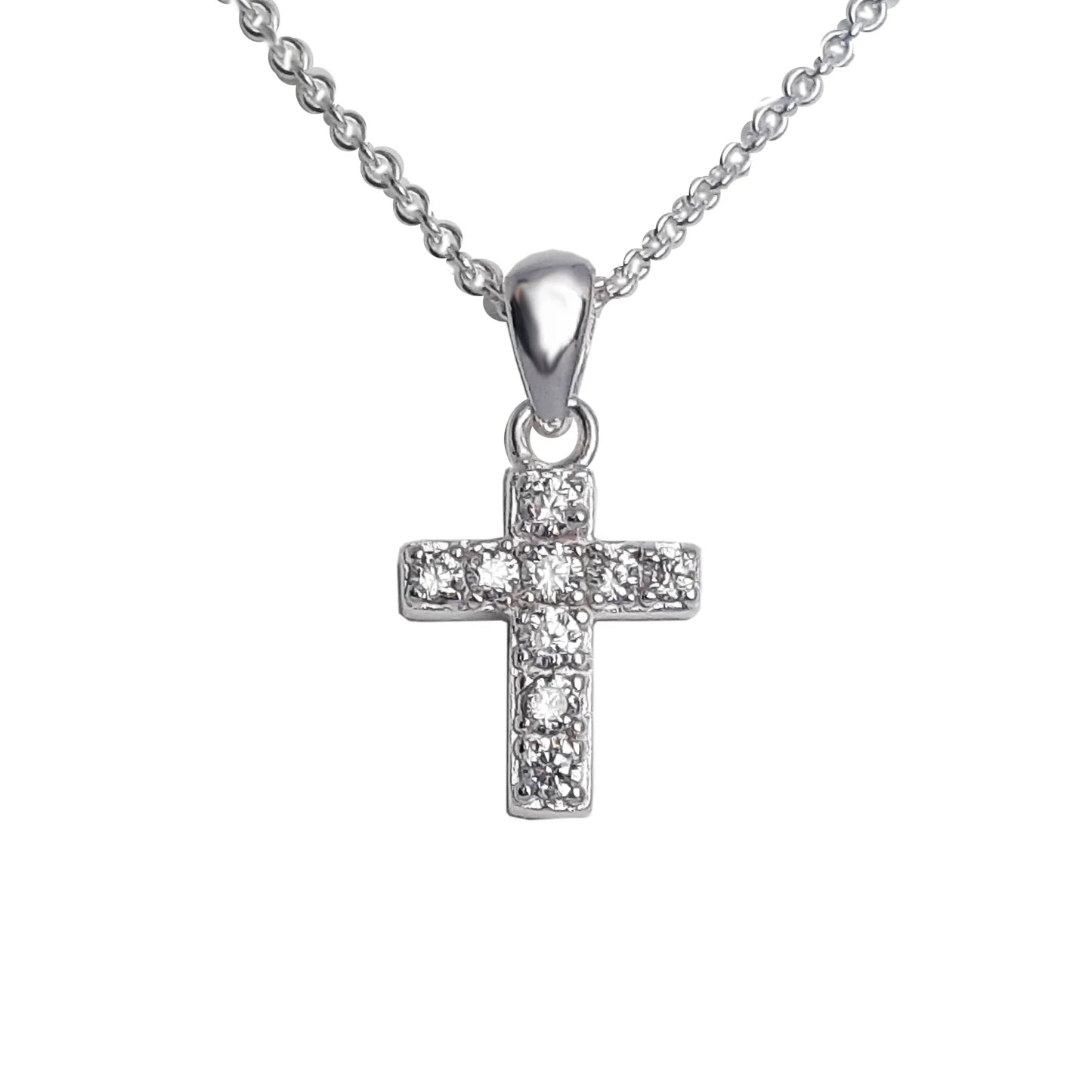 Sterling Silver CZ Cross Small SH24601