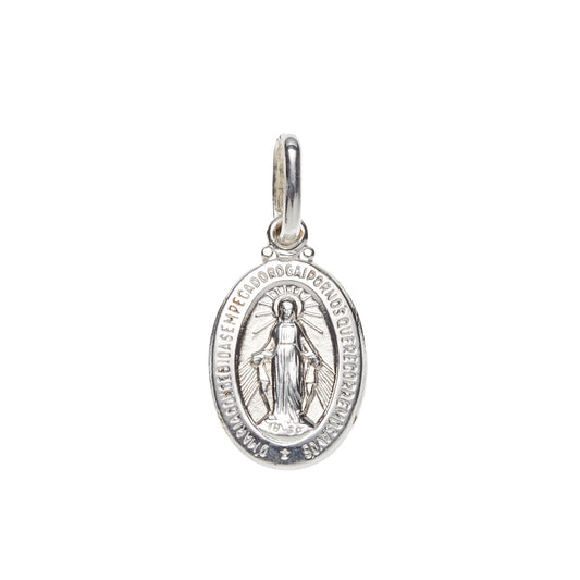 Sterling Silver 13mm Miraculous Medal 0n Pin SH43012B