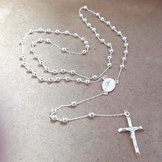 Sterling Silver Rosary Beads SH45040