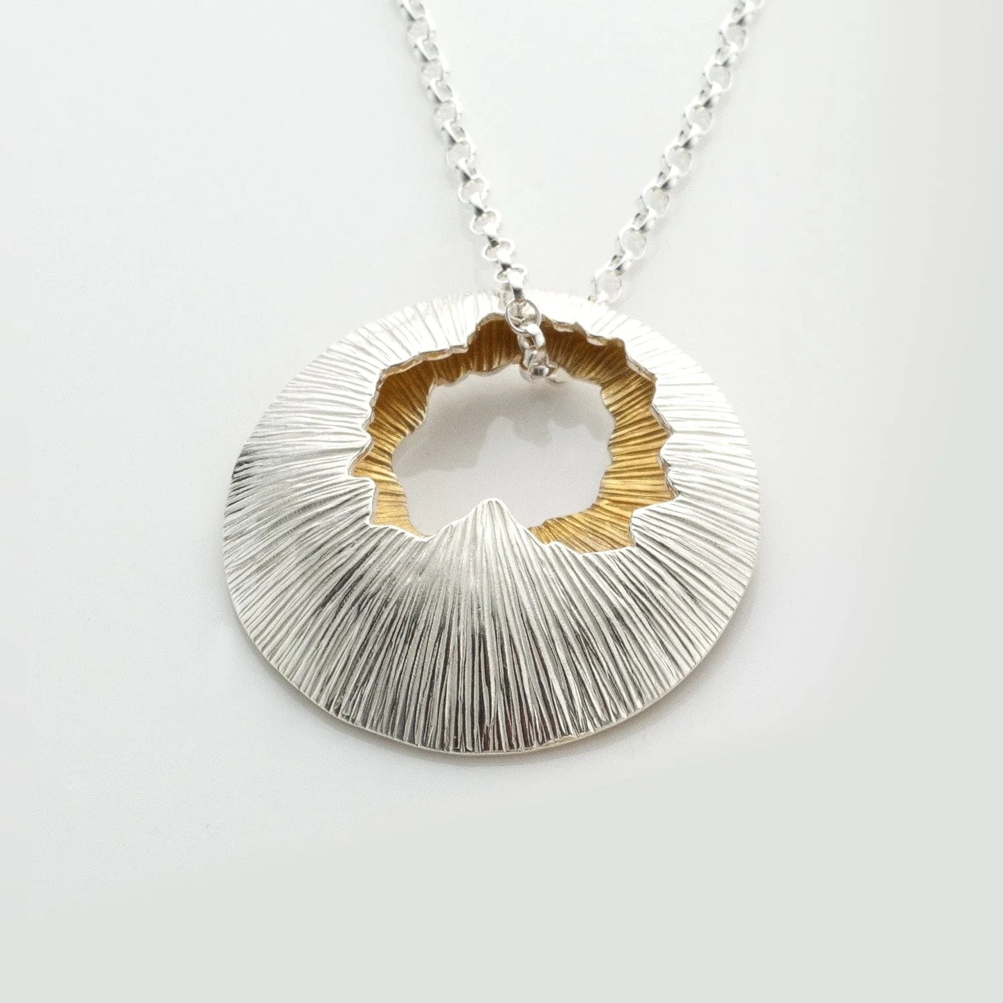 Martina Hamilton Golden Shore Silver and Gold Plated Double Pendant Large SHEF3-GP