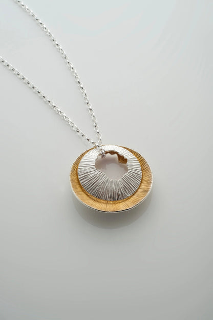 Martina Hamilton Golden Shore Silver and Gold Plated Double Pendant Large SHEF3-GP