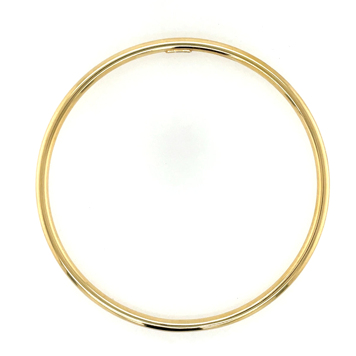 Gold Plated Silver Round 3mm Bangle SLG018G