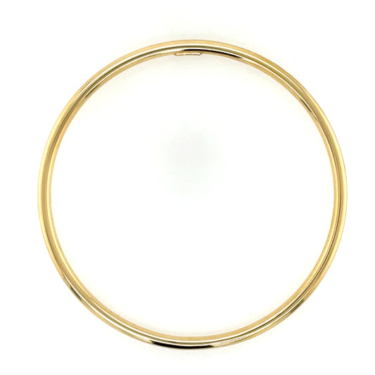 Gold Plated Silver Round 3mm Bangle SLG018G