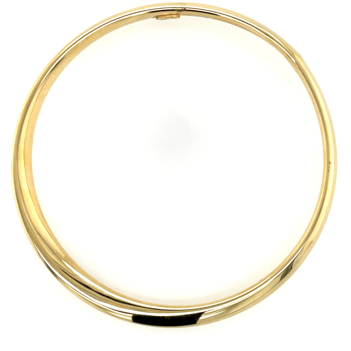 Gold Plated Silver Round Twist Bangle SLG030G