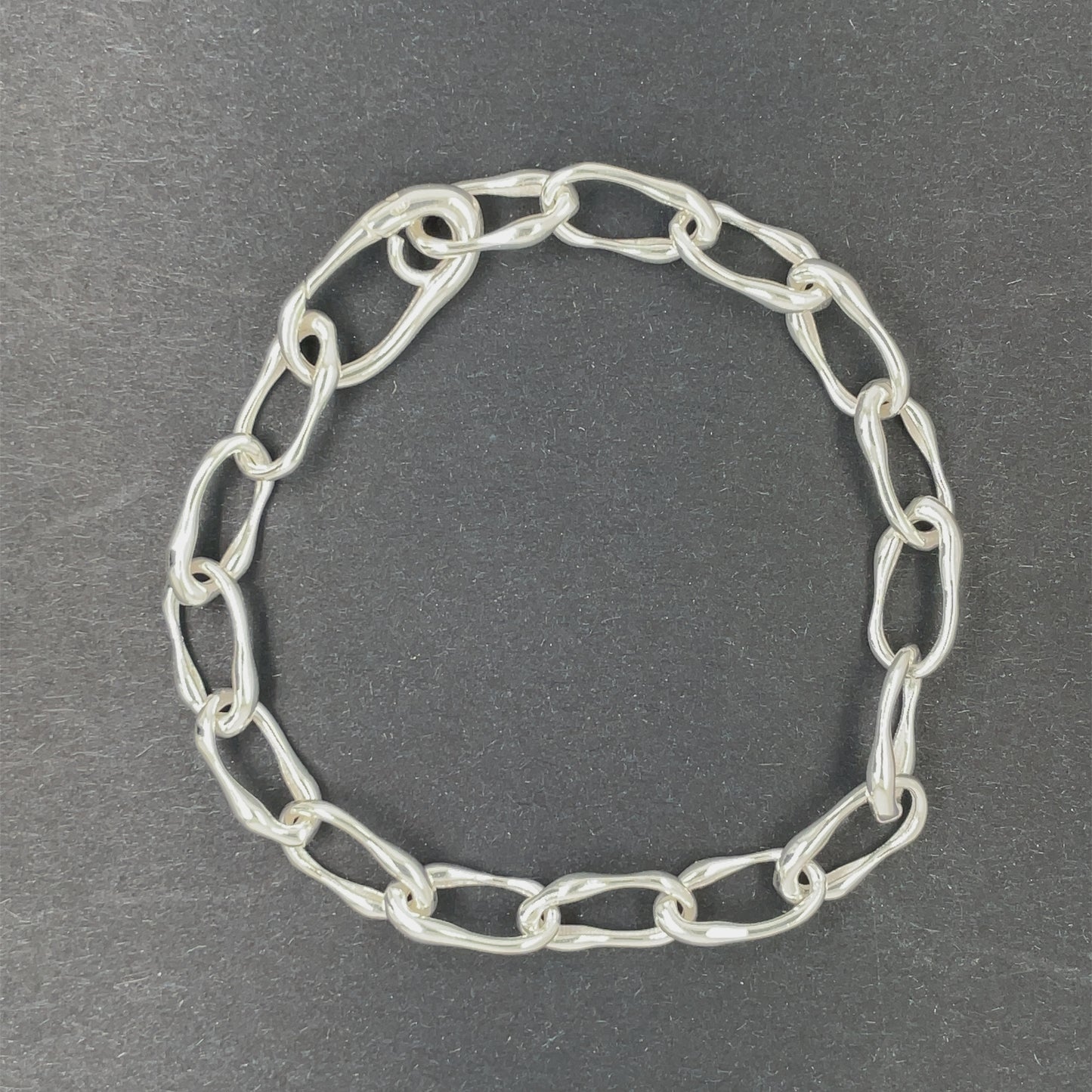 Sterling Silver Oblong Link Bracelet SLG2146B