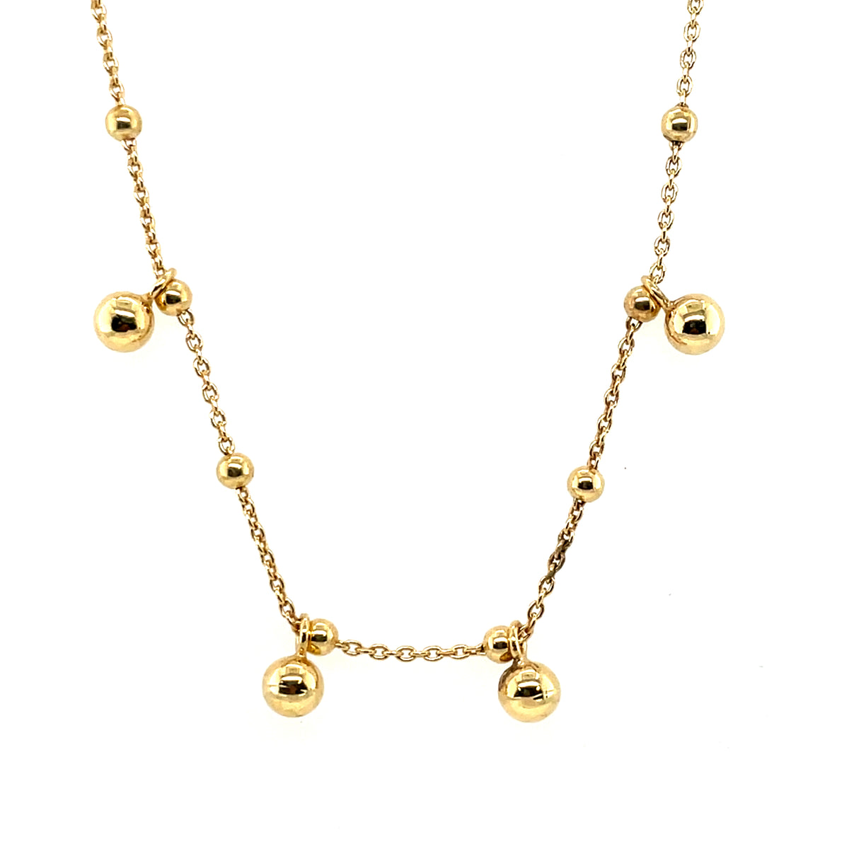Gold Plated Silver Drops Necklace SLG2251GN