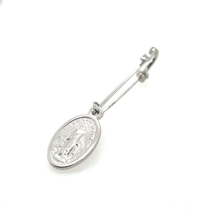 Sterling Silver Miraculous Medal on Pin SM220
