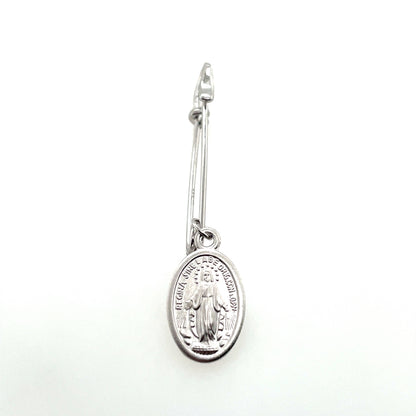 Sterling Silver Miraculous Medal on Pin SM220