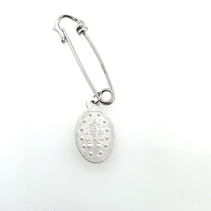 Sterling Silver Miraculous Medal on Pin SM220