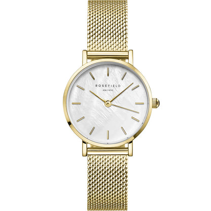Rosefield Small Edit Mesh Gold Watch SMGMG-S06