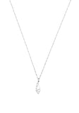 ChloBo Sterling Silver Delicate Cube Chain Interlocking Heart And Angel Wing Necklace
