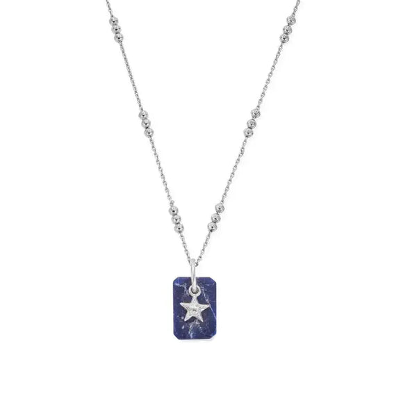 ChloBo Phases of the Goddess Triple Bobble Chain Sodalite Star Necklace