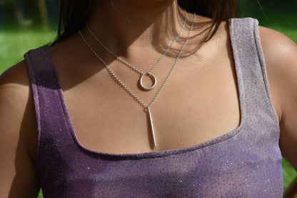 Martina Hamilton Síoda Sterling Silver Long Drop Pendant SOD3