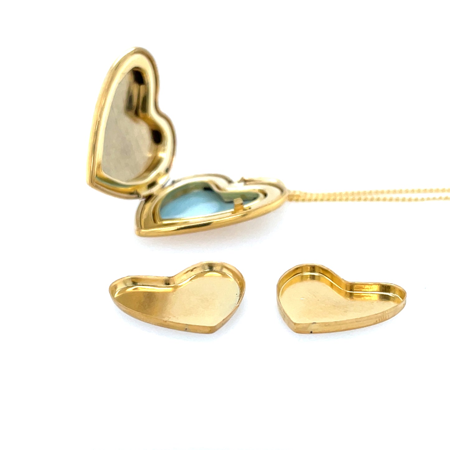 Gold Plated Floral Memorial Heart Locket SPD214