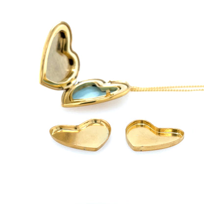 Gold Plated Floral Memorial Heart Locket SPD214