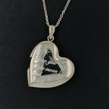 Sterling Silver " I Love you to the Moon and Back " Heart Locket SPD303