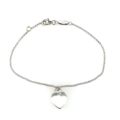 Sterling Silver Engravable Heart Bracelet SPV161