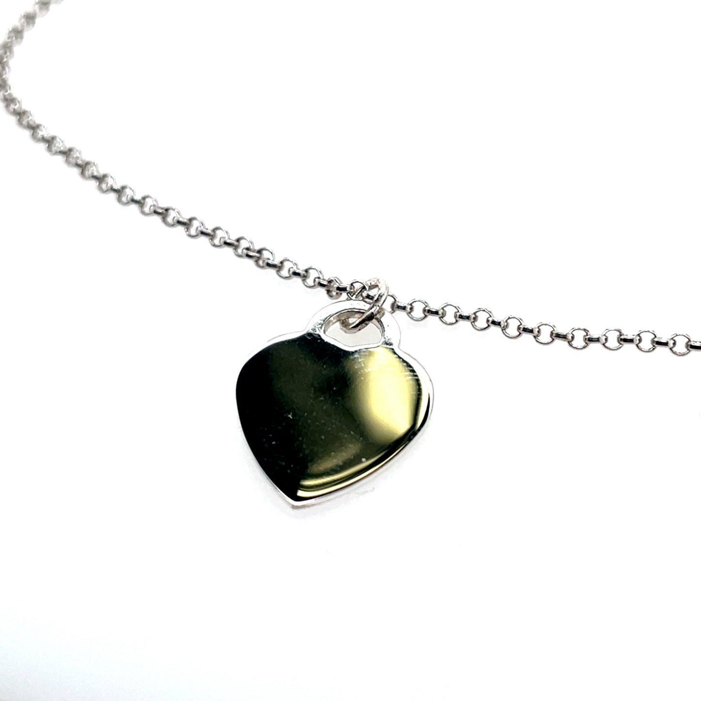 Sterling Silver Engravable Heart Bracelet SPV161