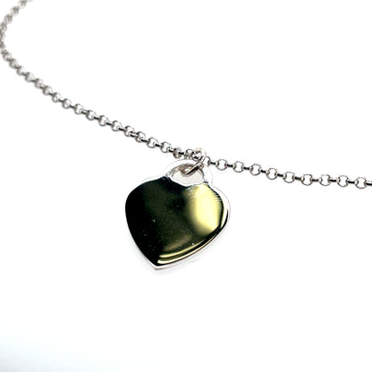 Sterling Silver Engravable Heart Bracelet SPV161