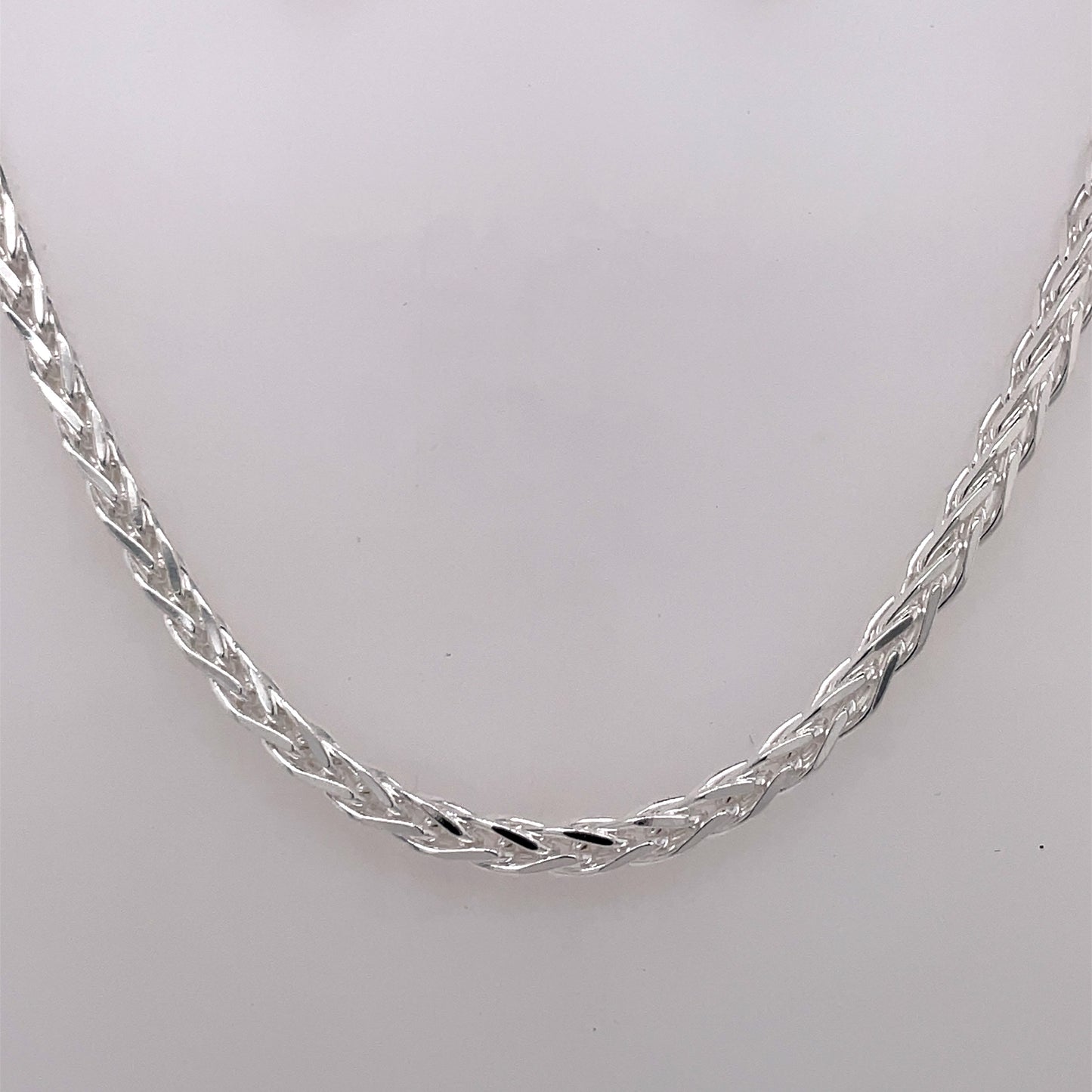 Sterling Silver Foxtail Square Necklace SQW1