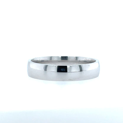 Sterling Silver Mens 5mm Polished Court Wedding Ring SR40