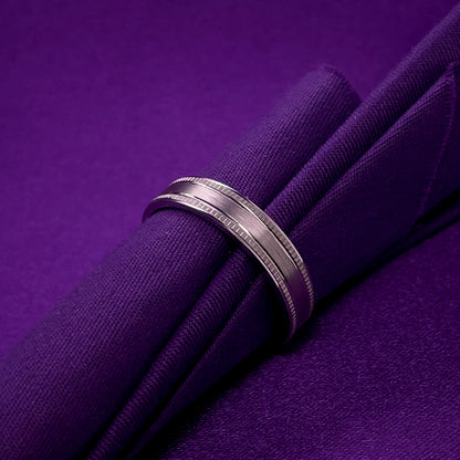 Sterling Silver Mens 5mm Flat Millgrain Wedding Ring SR44