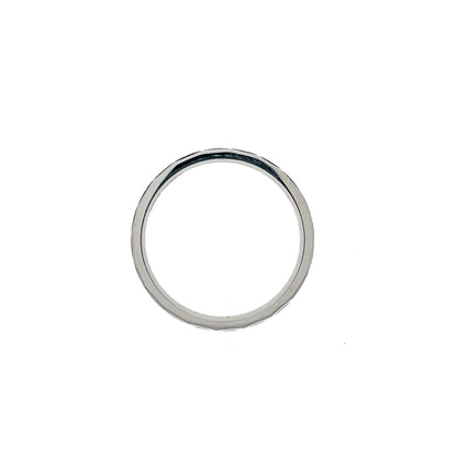 Sterling Silver Mens 5mm Flat Wedding Ring Diamond-cut SR49