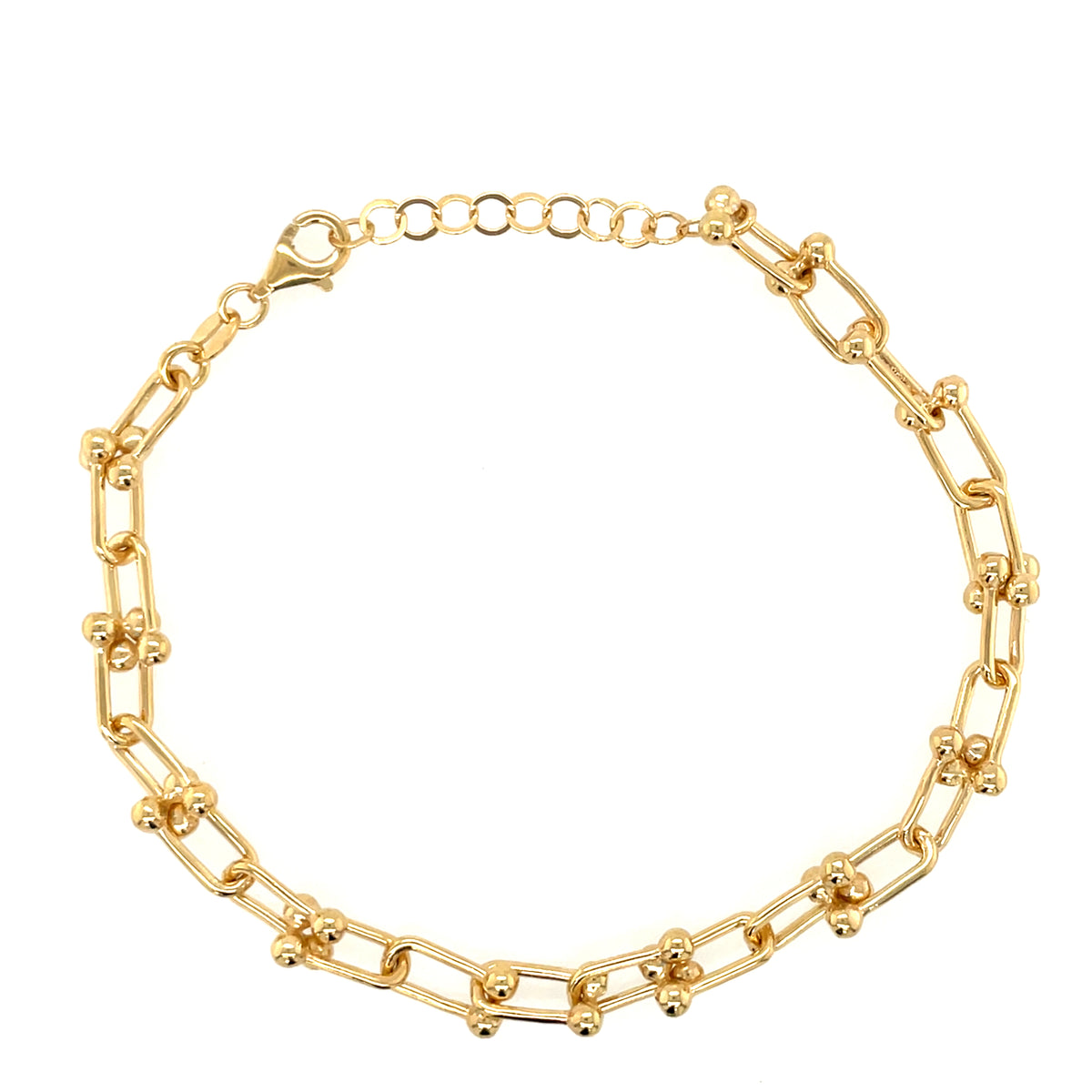 Gold Plated Silver Italian Link Bracelet SSE2802GB