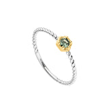 SILVER DELICATE TOUCH RING GREEN ST2125