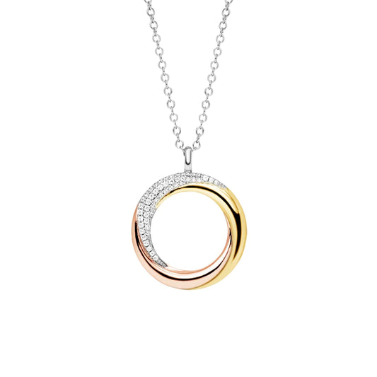 Sterling Silver MODERN TRIO NECKLACE BLENDED ST2127