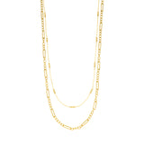 Sterling Silver Gold Plated Vivid Chains Necklace Twain ST2157