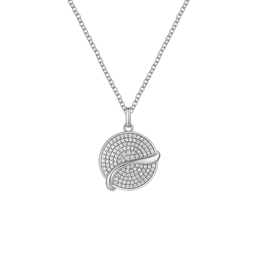 Sterling Silver CZ Playful Circle Pendant ST2255