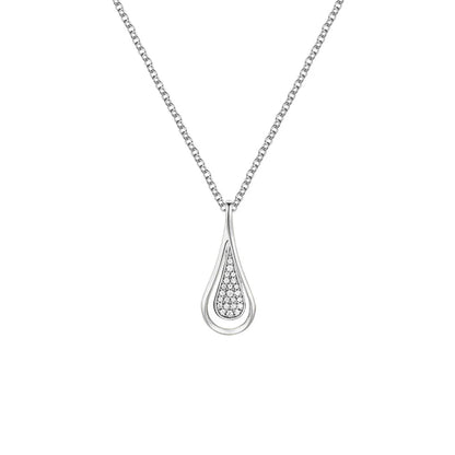 Silver Drop style necklace Yamila  ST2259