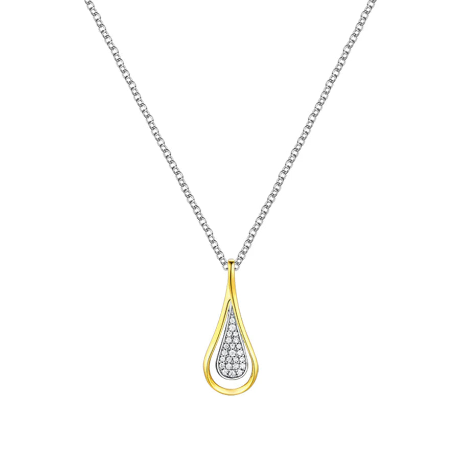 Silver Drop style necklace Yamila ST2261