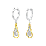 Silver Drop style earrings Yamila ST2262