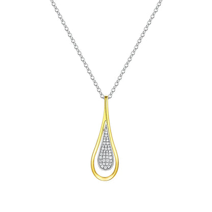 Silver Drop style necklace Yamila Large ST2263