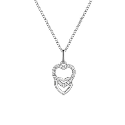 Silver Double Happiness Necklace twosome ST2265