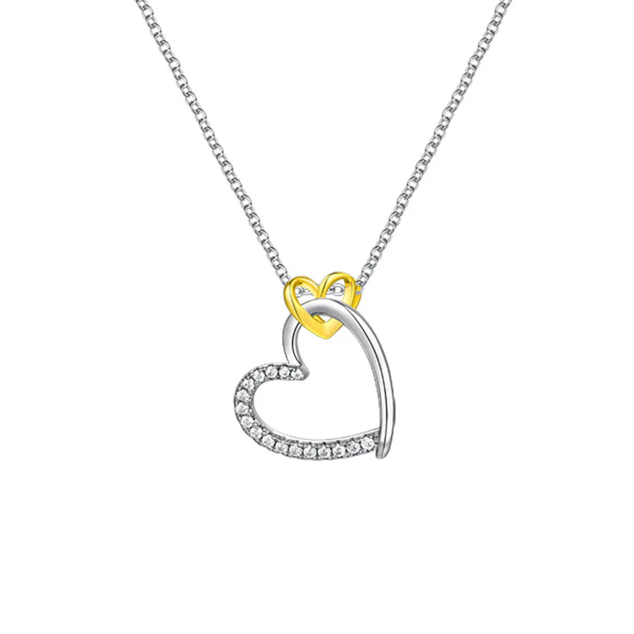 Silver Double Happiness Necklace Lavanya ST2271