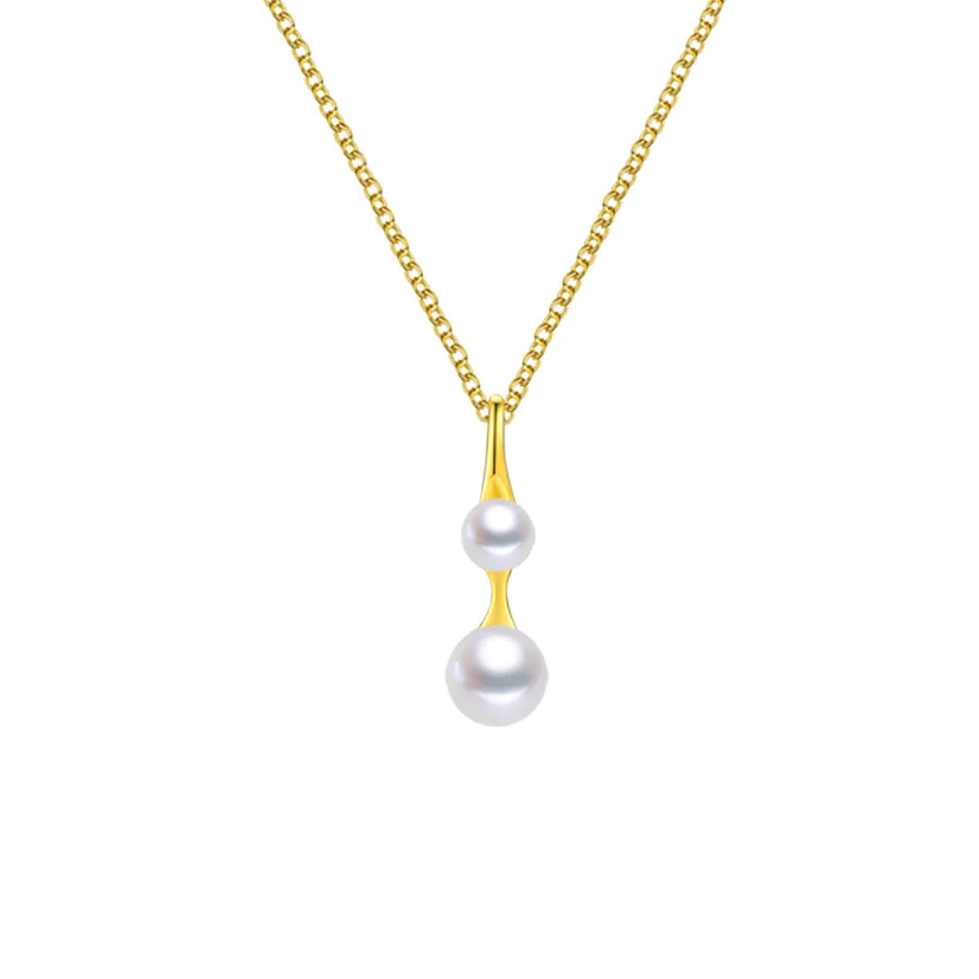 Silver Gold Plated Baroque Flair Pearl Pendant ST2280