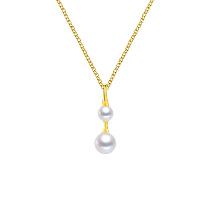 Silver Gold Plated Baroque Flair Pearl Pendant ST2280