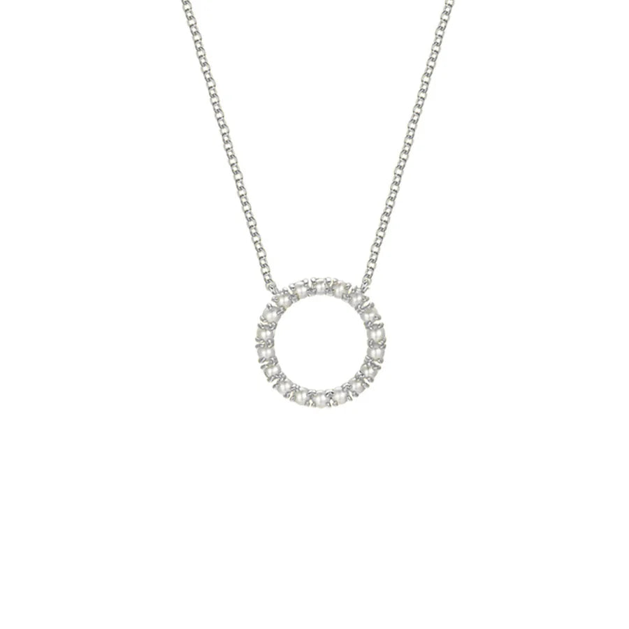 Silver Petit Pearls Necklace Maricia ST2282