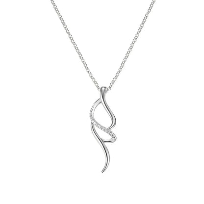 Silver CZ Natural Flow Necklace ST2302