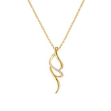 Sterling Silver  Gold Plated Natural Flow Necklace Adele ST2303