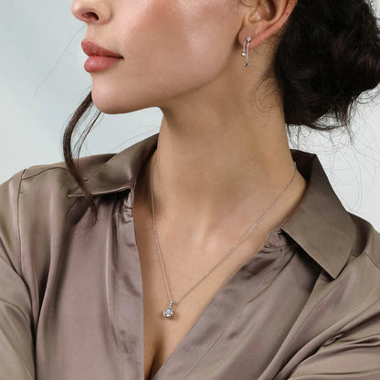 Sterling Silver CZ Classic Solitaire Pendant ST2333