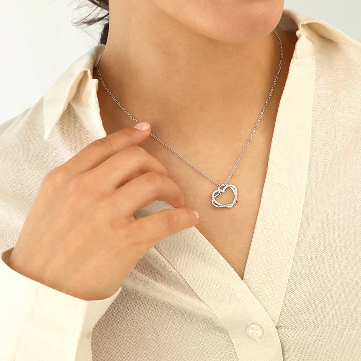 Silver Double Happiness CZ Pendant ST2338