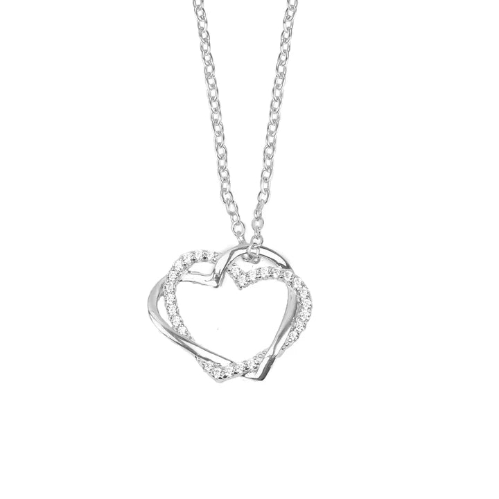 Silver Double Happiness CZ Pendant ST2338